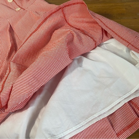 Adolfo Dominguez Red and White Stripe Button Front Mini Dress Size EU 38 - Picture 7 of 13